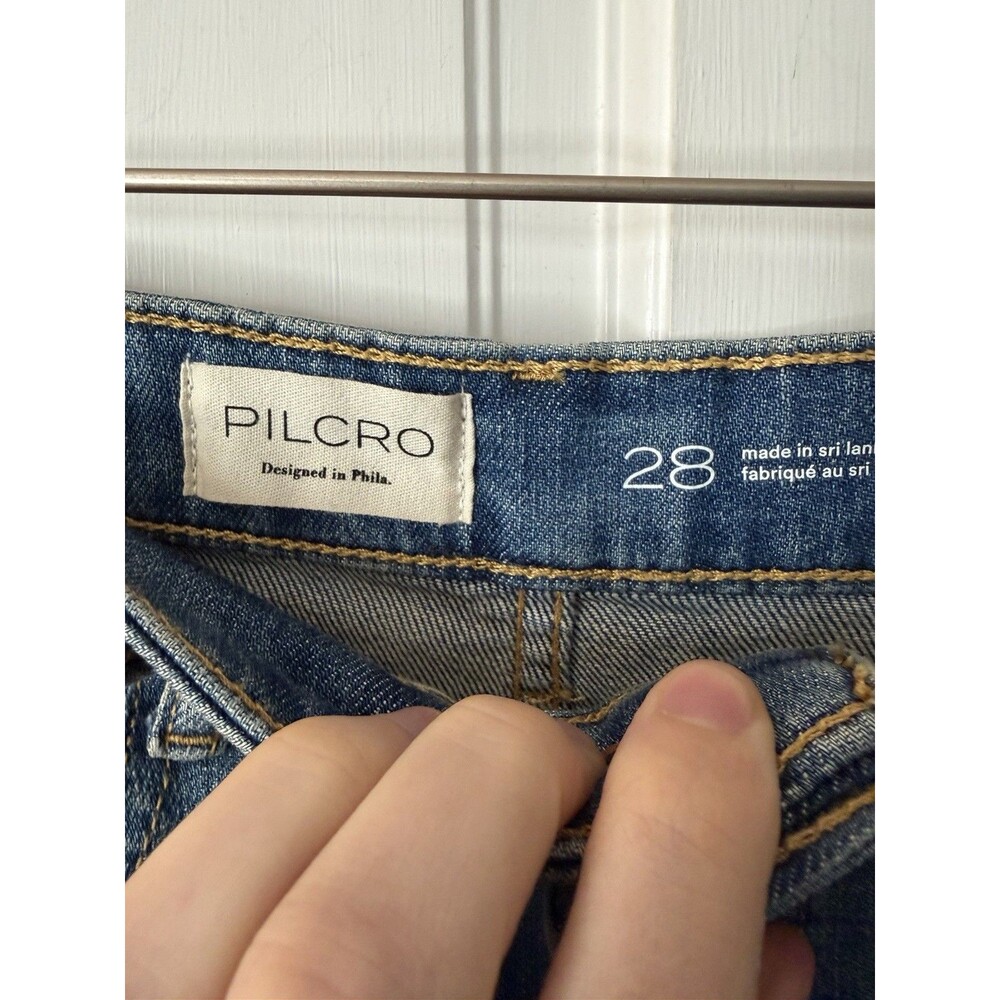 Pilcro Women's Barrel Jeans - Faded Blue Denim - Picture 2 of 4